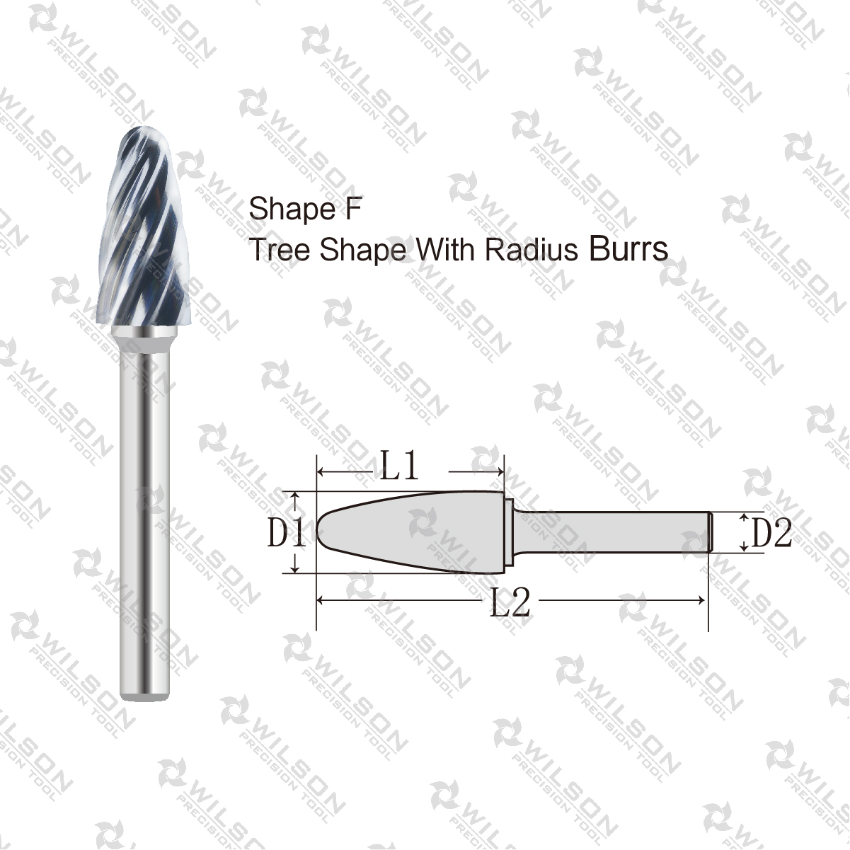 Shape F: Tree Shape With Radius - ALU Cut